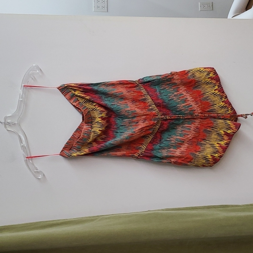 Angie Multi-Color Strapless Romper